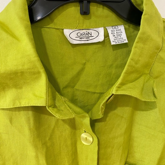 CaRan NY PLUS SIZE Green Collar Short Sleeve Dress - Picture 9 of 13
